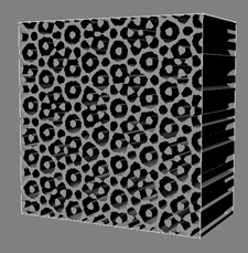 Рис. 3а) Модель структуры фотонного квазикристалла, полученного методом голографической литографии